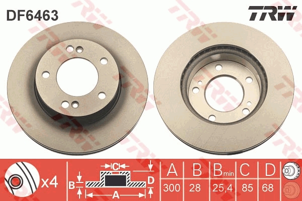 Disc frana DF6463 TRW