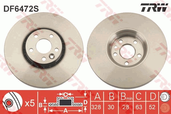 Disc frana DF6472S TRW