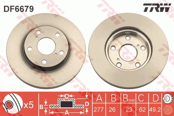 Disc frana DF6679 TRW