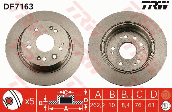 Disc frana DF7163 TRW