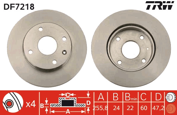 Disc frana DF7218 TRW