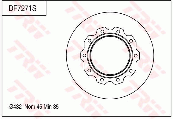 Disc frana DF7271S TRW