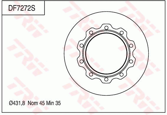 Disc frana DF7272S TRW