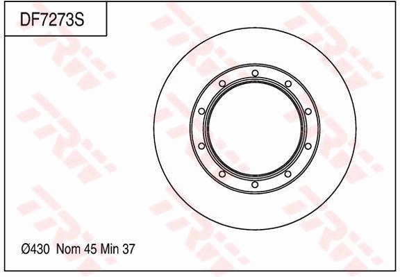 Disc frana DF7273S TRW