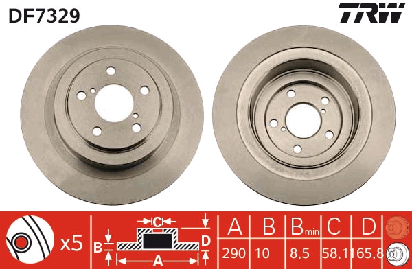 Disc frana DF7329 TRW