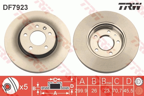 Disc frana DF7923 TRW