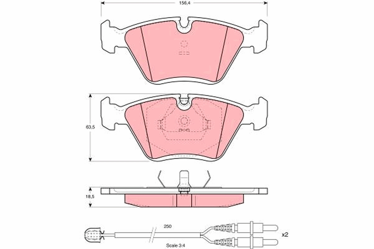 set placute frana,frana disc GDB1098 TRW