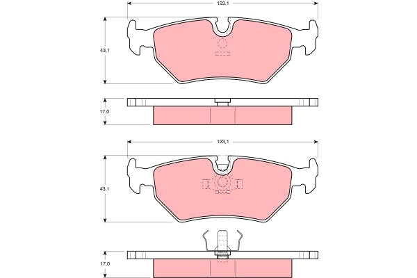 Set placute frana,frana disc GDB1109 TRW