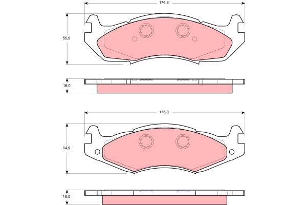 Set placute frana,frana disc GDB1207 TRW