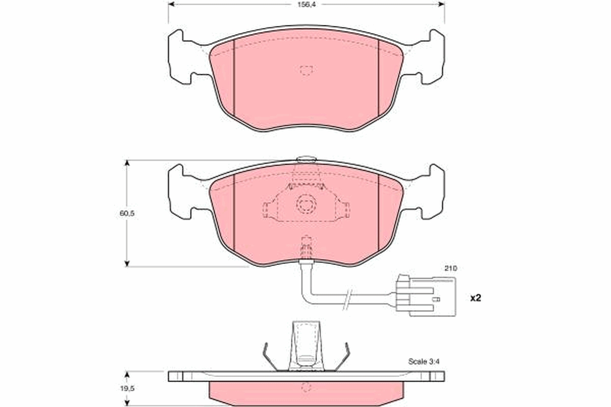 set placute frana,frana disc GDB1213 TRW