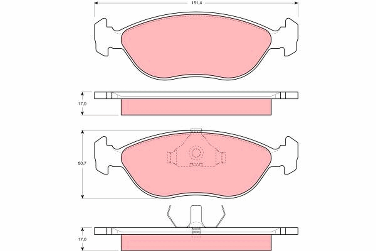 set placute frana,frana disc GDB1246 TRW