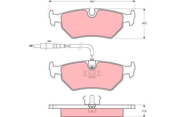 Set placute frana,frana disc GDB1258 TRW