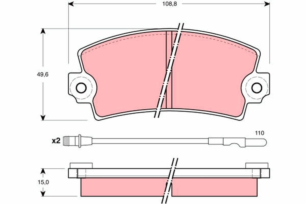 set placute frana,frana disc GDB1303 TRW