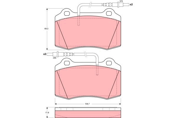 Set placute frana,frana disc GDB1359 TRW