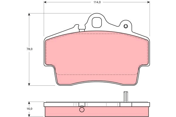 Set placute frana,frana disc GDB1394 TRW