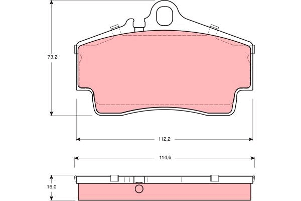 Set placute frana,frana disc GDB1395 TRW