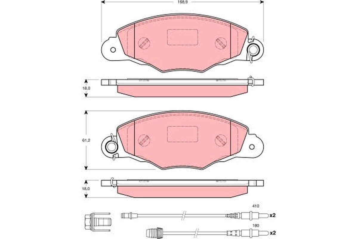set placute frana,frana disc GDB1410 TRW