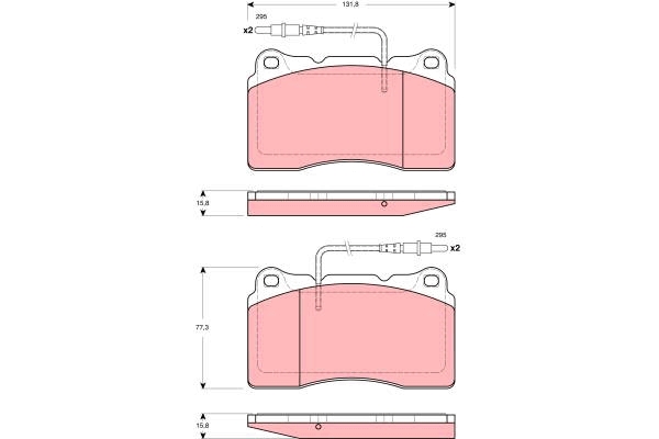 Set placute frana,frana disc GDB1431 TRW