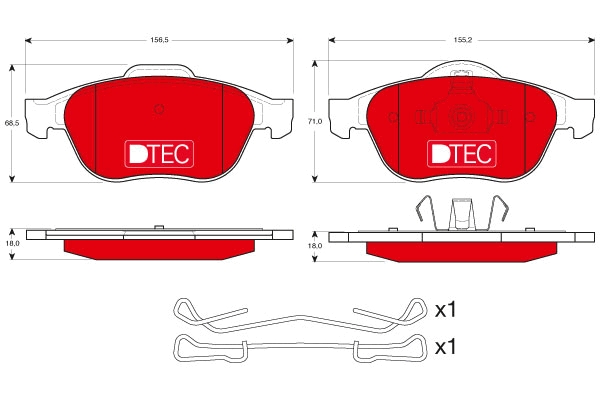 Set placute frana,frana disc GDB1468DTE TRW