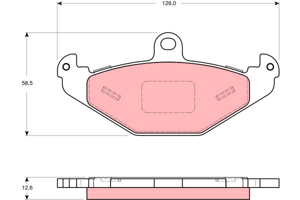 Set placute frana,frana disc GDB1494 TRW