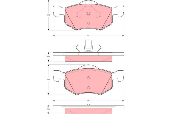 Set placute frana,frana disc GDB1497 TRW