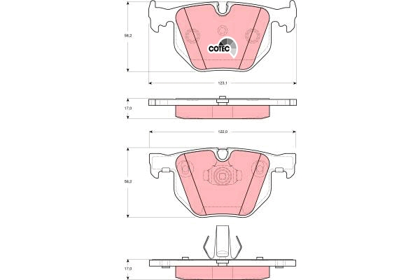 Set placute frana,frana disc GDB1499 TRW