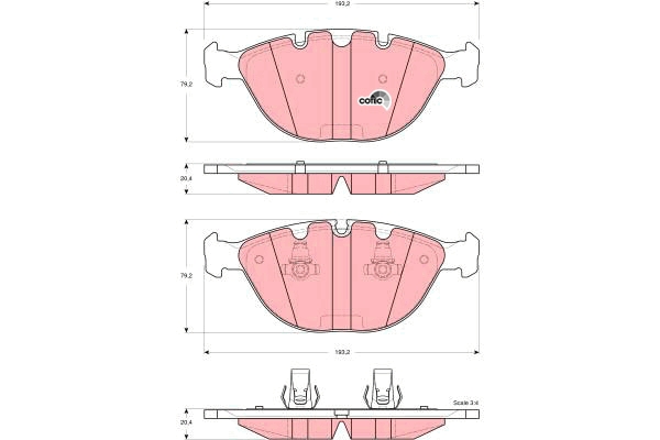 Set placute frana,frana disc GDB1529 TRW