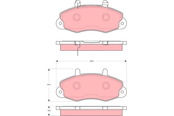 Set placute frana,frana disc GDB1572 TRW