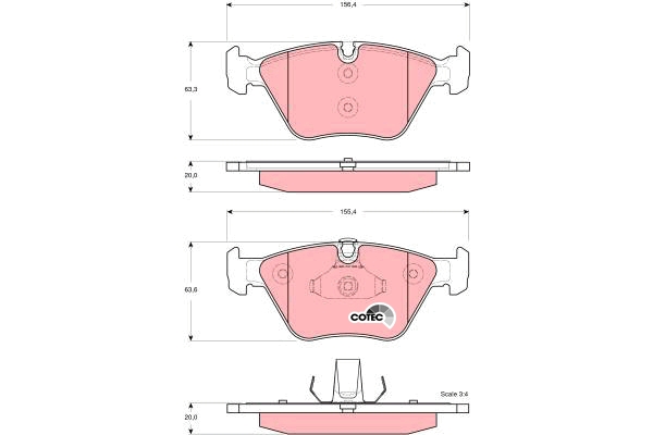 Set placute frana,frana disc GDB1577 TRW