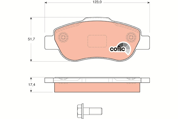 Set placute frana,frana disc GDB1589 TRW