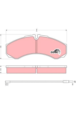 Set placute frana,frana disc GDB1609 TRW