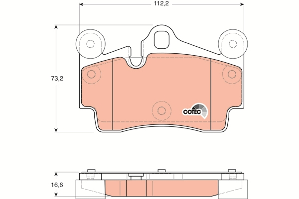 Set placute frana,frana disc GDB1653 TRW