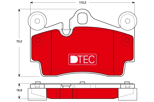 Set placute frana,frana disc GDB1653DTE TRW