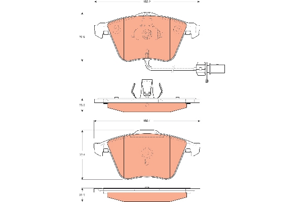 Set placute frana,frana disc GDB1689 TRW