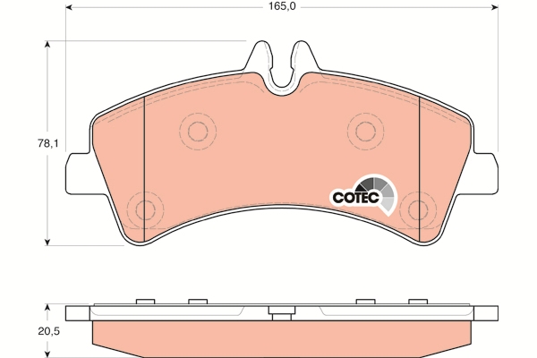 Set placute frana,frana disc GDB1699 TRW