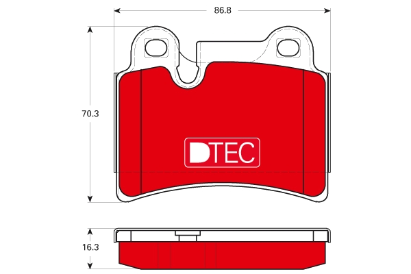 Set placute frana,frana disc GDB1722DTE TRW