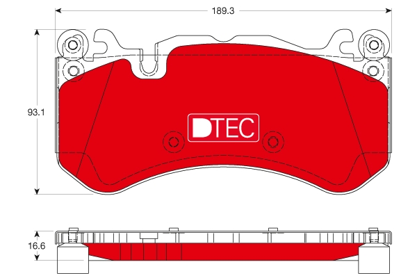 Set placute frana,frana disc GDB1734DTE TRW