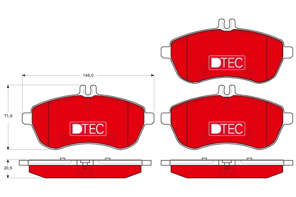 Set placute frana,frana disc GDB1736DTE TRW