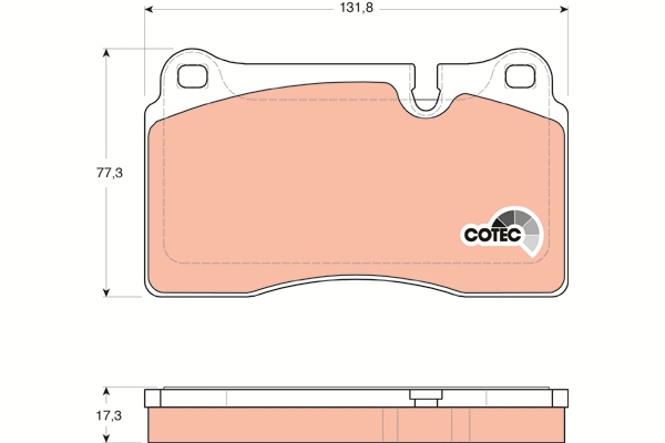 Set placute frana,frana disc GDB1743 TRW