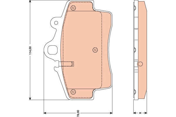 Set placute frana,frana disc GDB1756 TRW