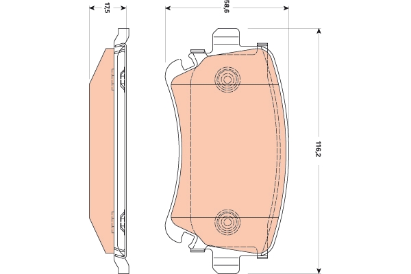 Set placute frana,frana disc GDB1769 TRW