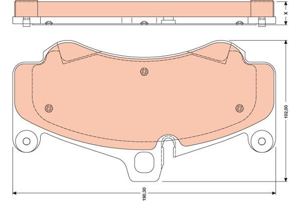 Set placute frana,frana disc GDB1779 TRW