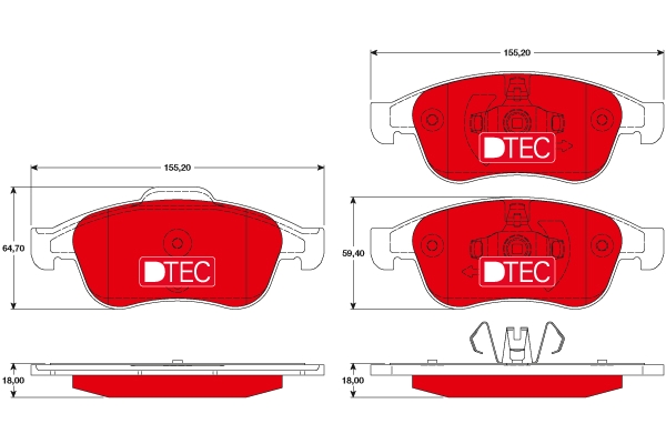 Set placute frana,frana disc GDB1789DTE TRW