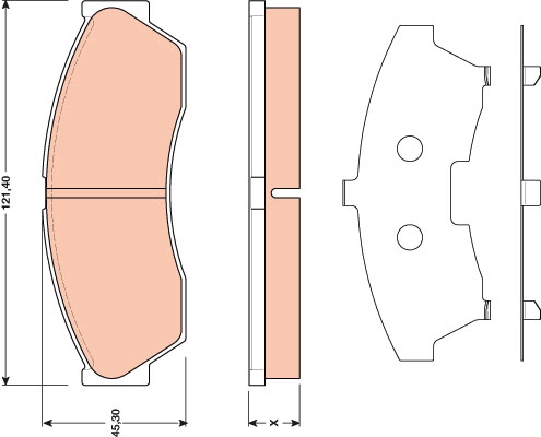 Set placute frana,frana disc GDB1796 TRW