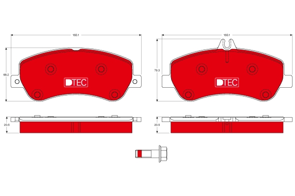 Set placute frana,frana disc GDB1798DTE TRW