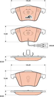 Set placute frana,frana disc GDB1809 TRW