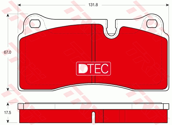 Set placute frana,frana disc GDB1816DTE TRW