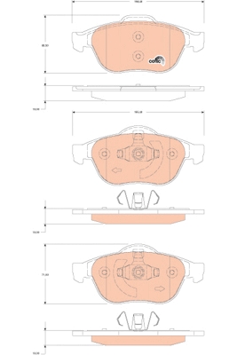 Set placute frana,frana disc GDB1823 TRW