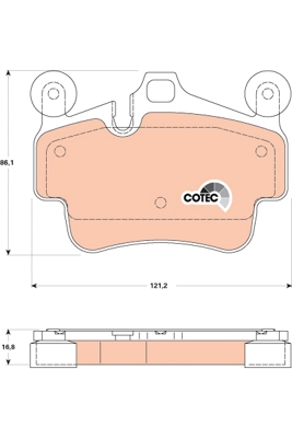 Set placute frana,frana disc GDB1836 TRW