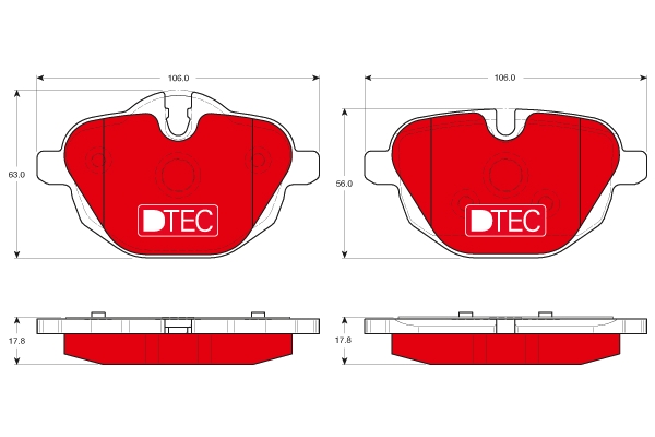 Set placute frana,frana disc GDB1840DTE TRW